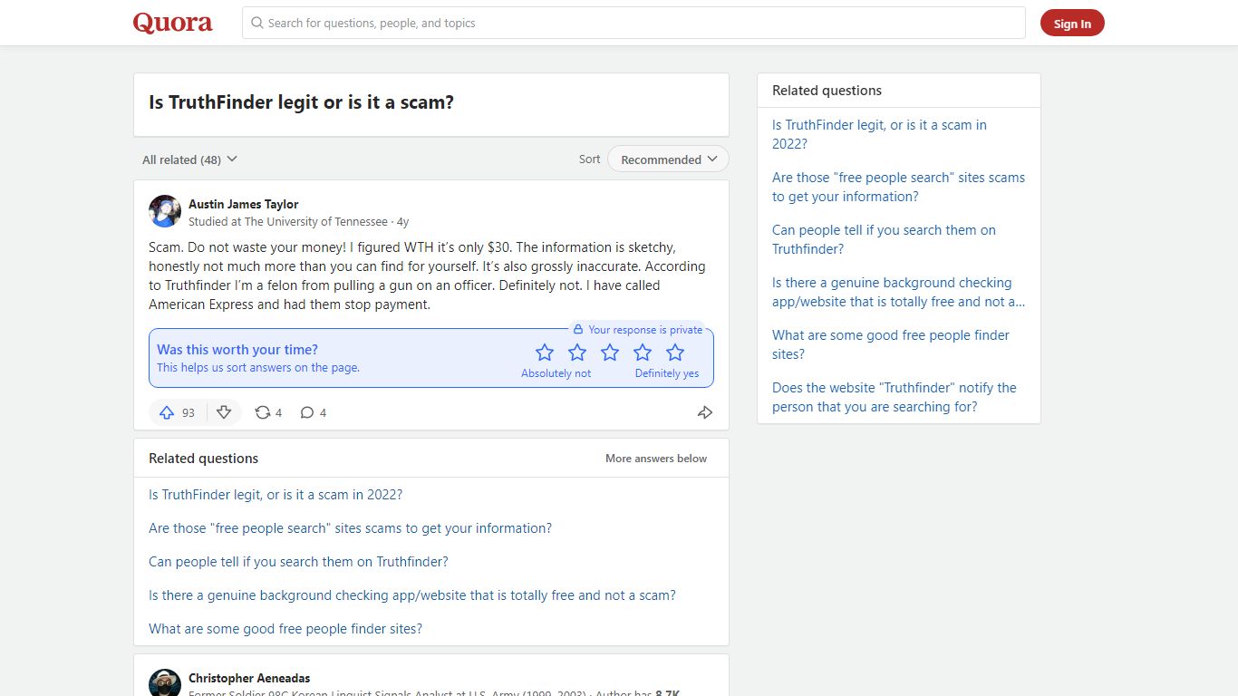 Is TruthFinder legit or is it a scam? - Quora